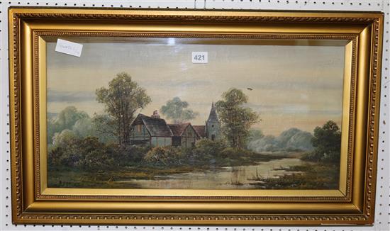 Landscape - river scene signed Davis 1901